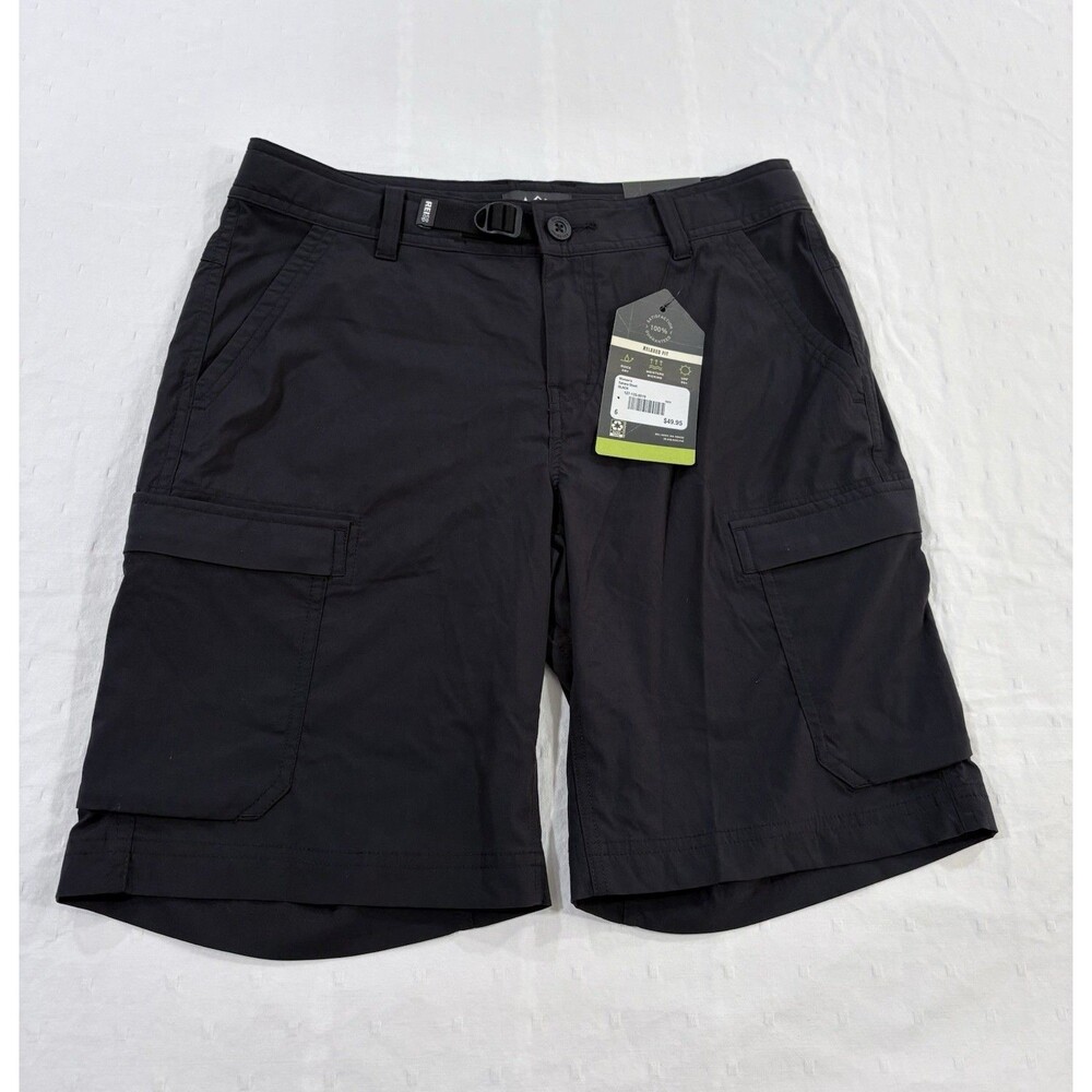 REI Co-op Sahara Cargo Shorts Womens 6 Solid Black Hiking Outdoor Gorpcore NWT